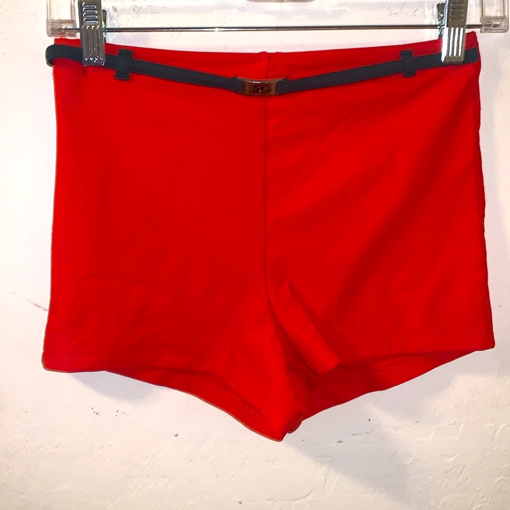 -Women's XPG Red belted stretch Shorts- Size: 12  As Is